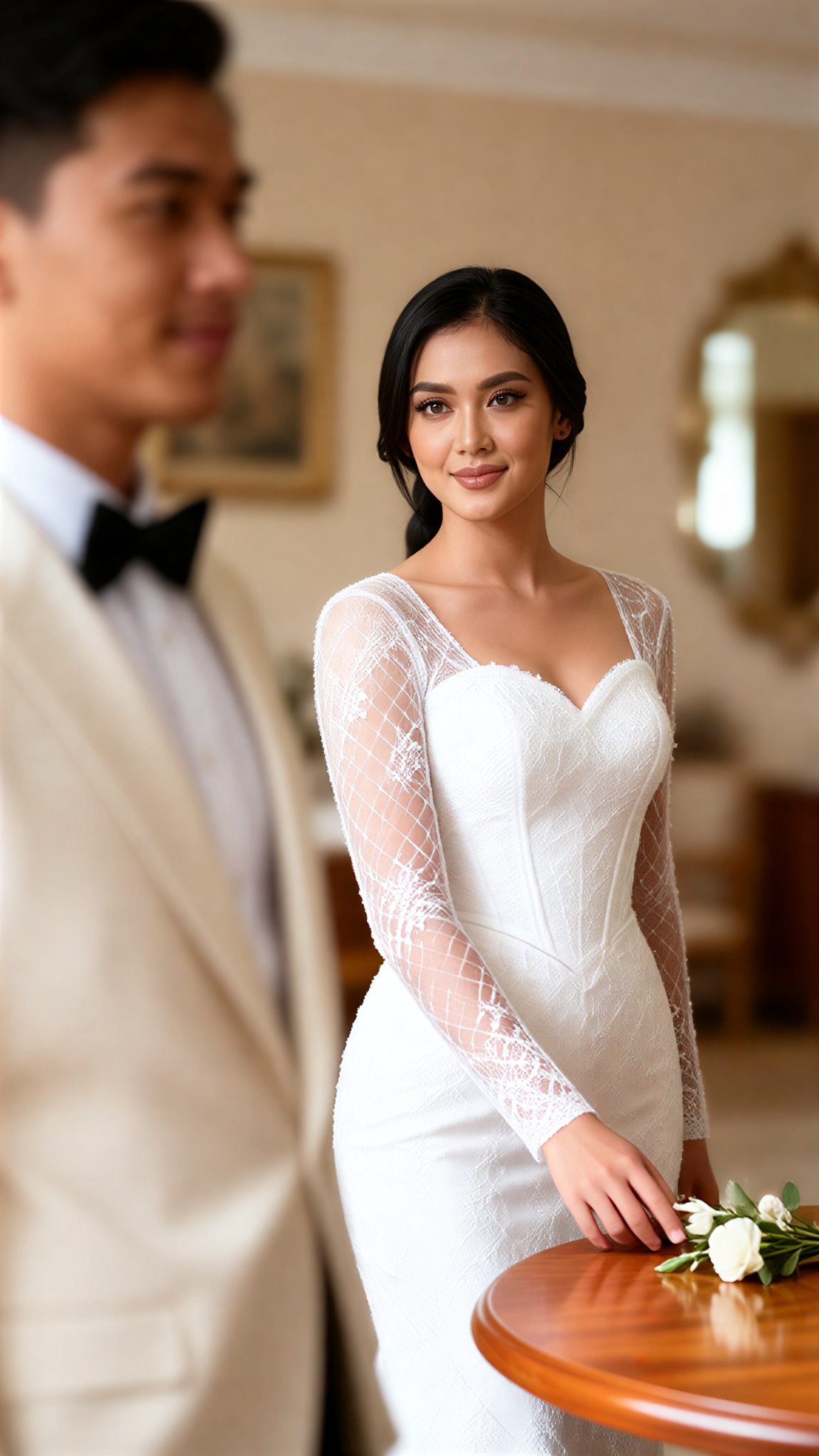Staggered Wedding Dress Photoshoot image