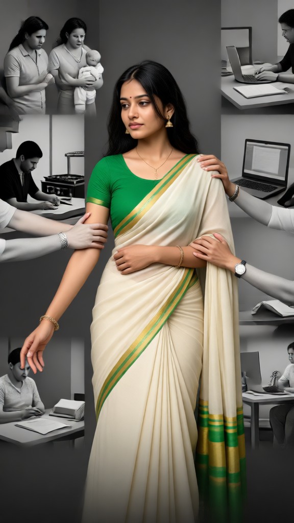 Green Sari Girl Feels Exhausted image