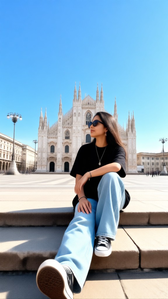 Me in front of the Milan Cathedral-04 image
