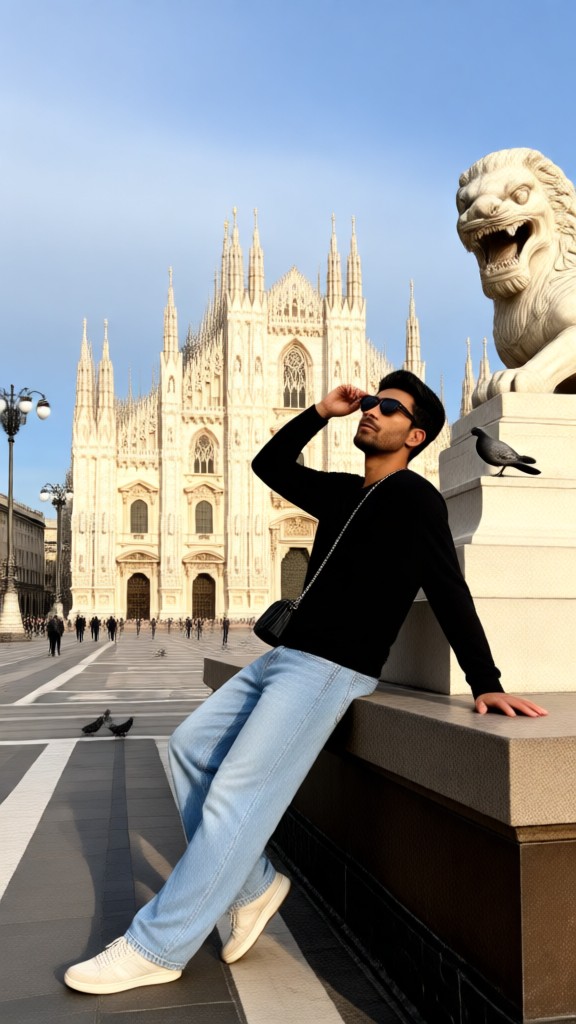 Me in front of the Milan Cathedral-02 image