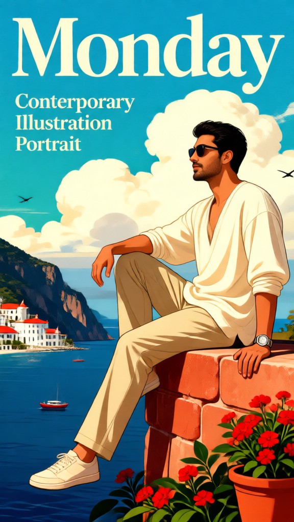 Illustration-Style Portrait image