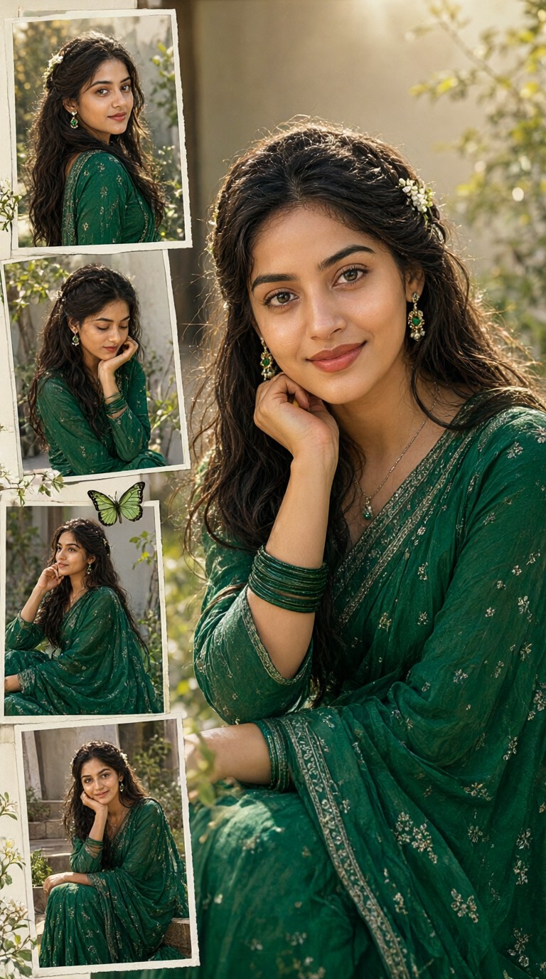 Colourful Sari Collage image