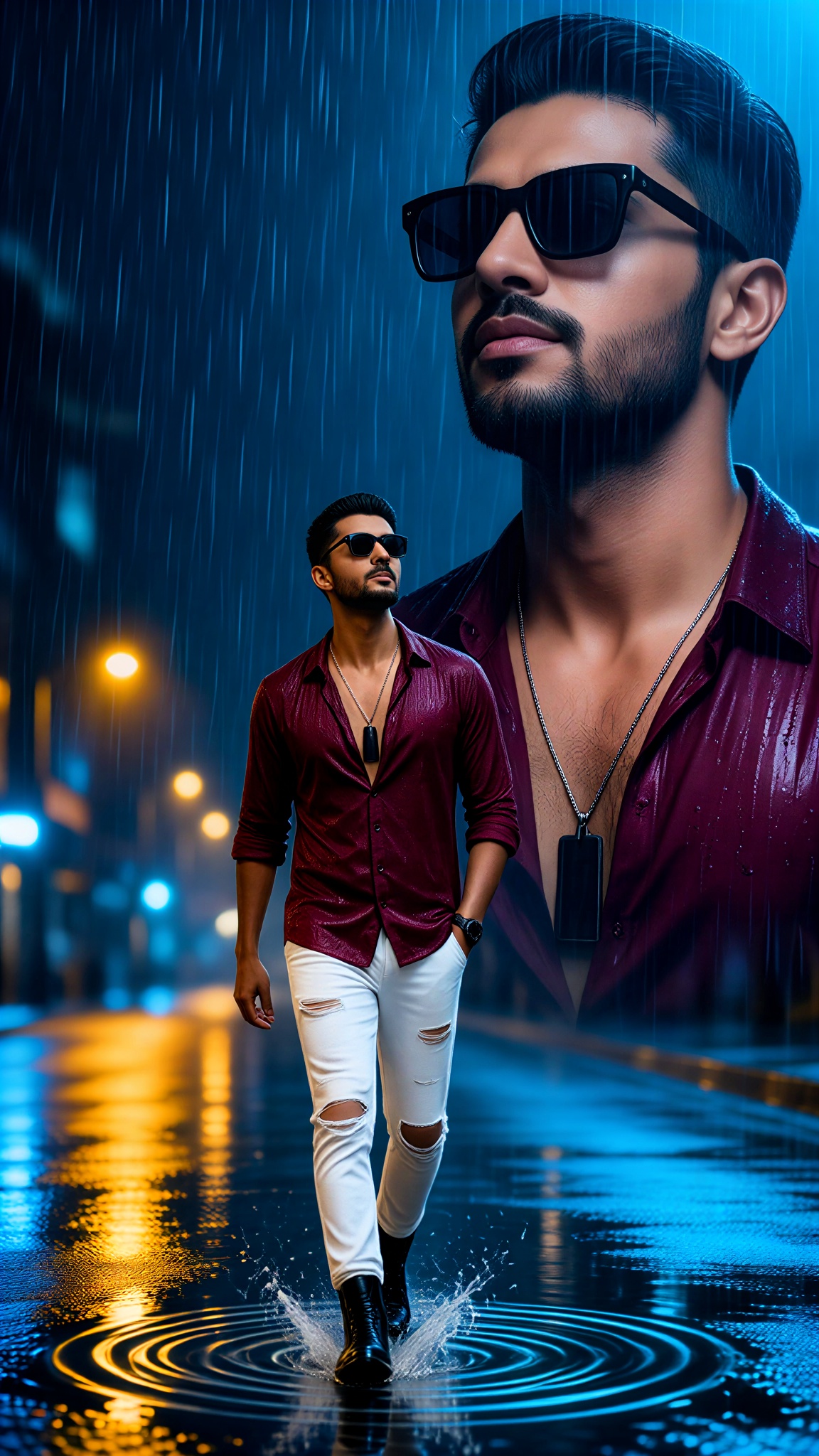 Amber Rain Reflection image