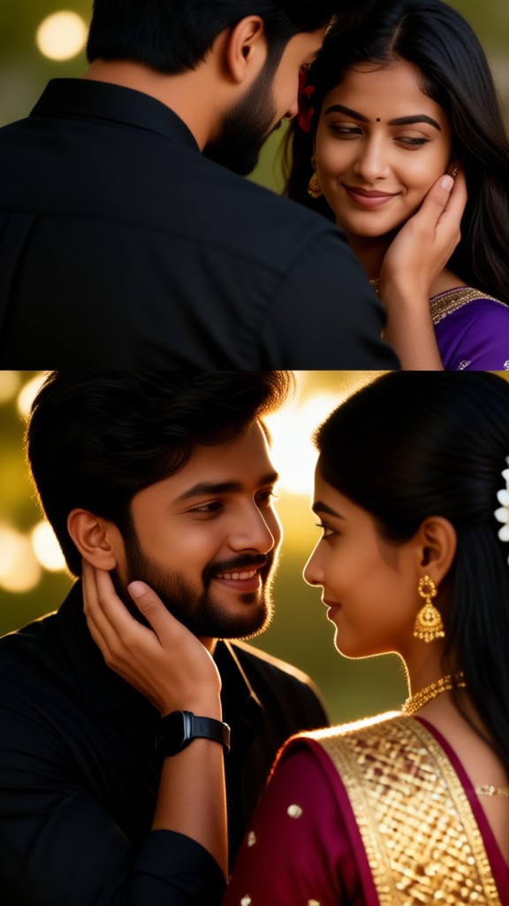 exchange a deep, affectionate gaze image