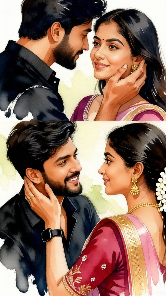 exchange a deep, affectionate gaze image