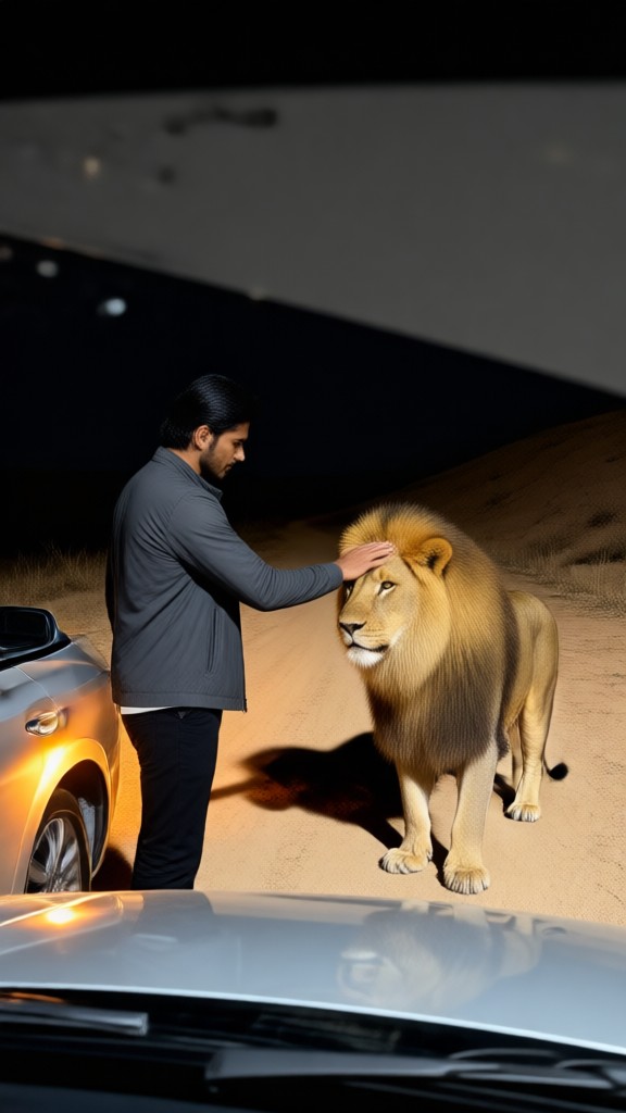 Pic-Touch The Lion image