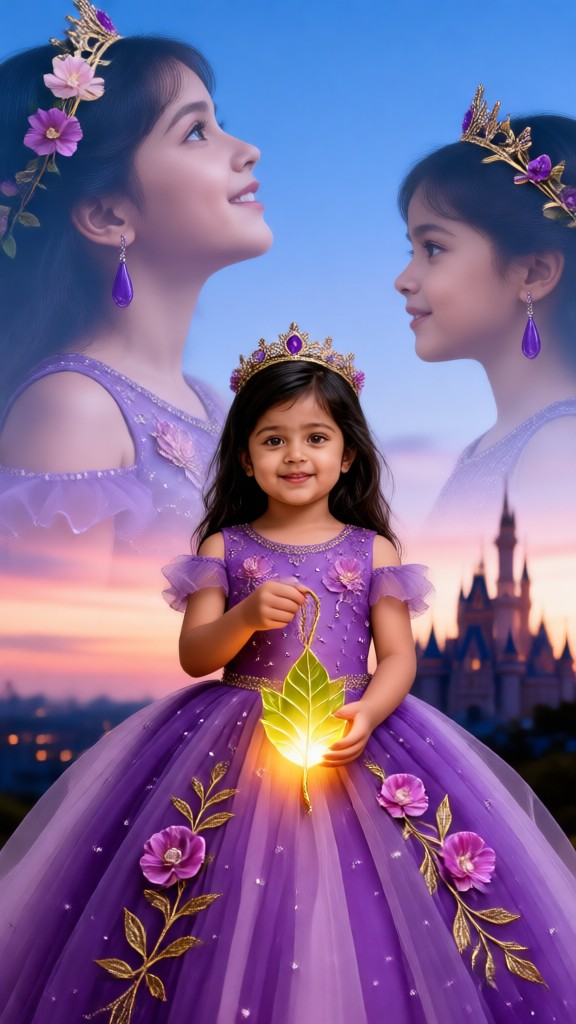 Fantasy Fairy Tale Castle: Double Exposure image