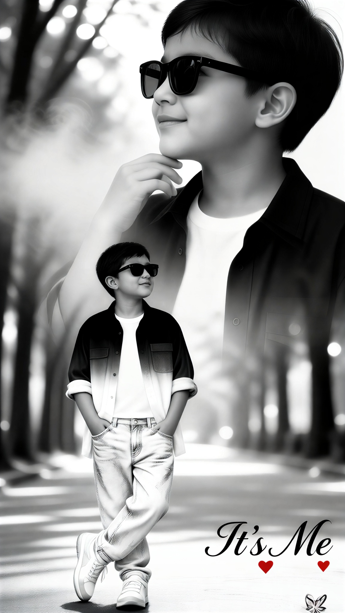 Cool and edgy boy in a jacket image
