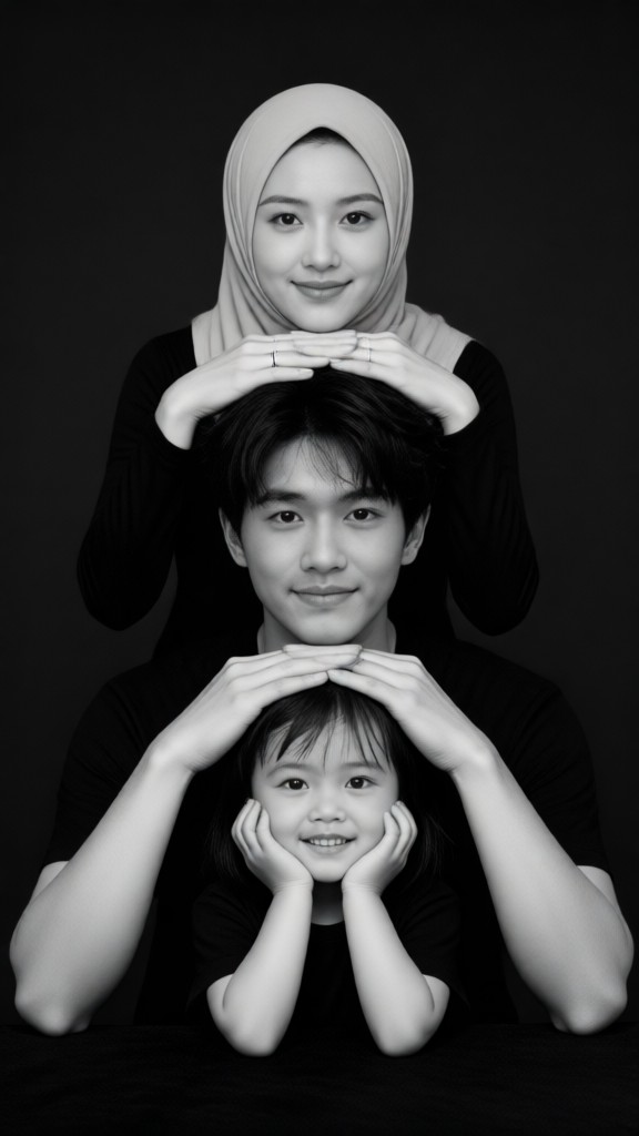 Black-and-white family photograph-2 image