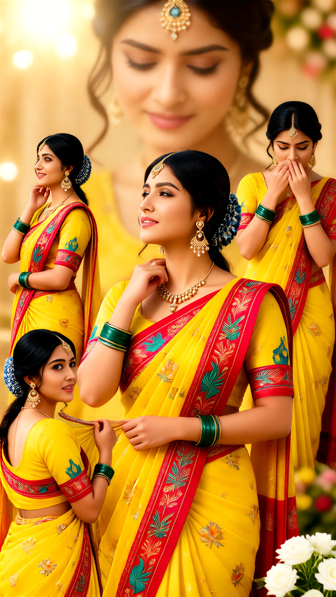 Five-Exposure Sari image