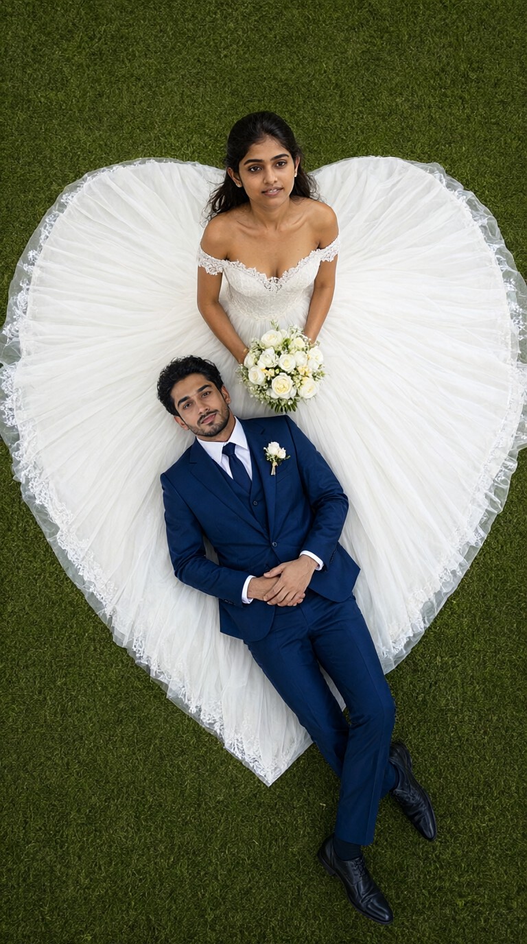 Romantic Wedding Photos on the Lawn image