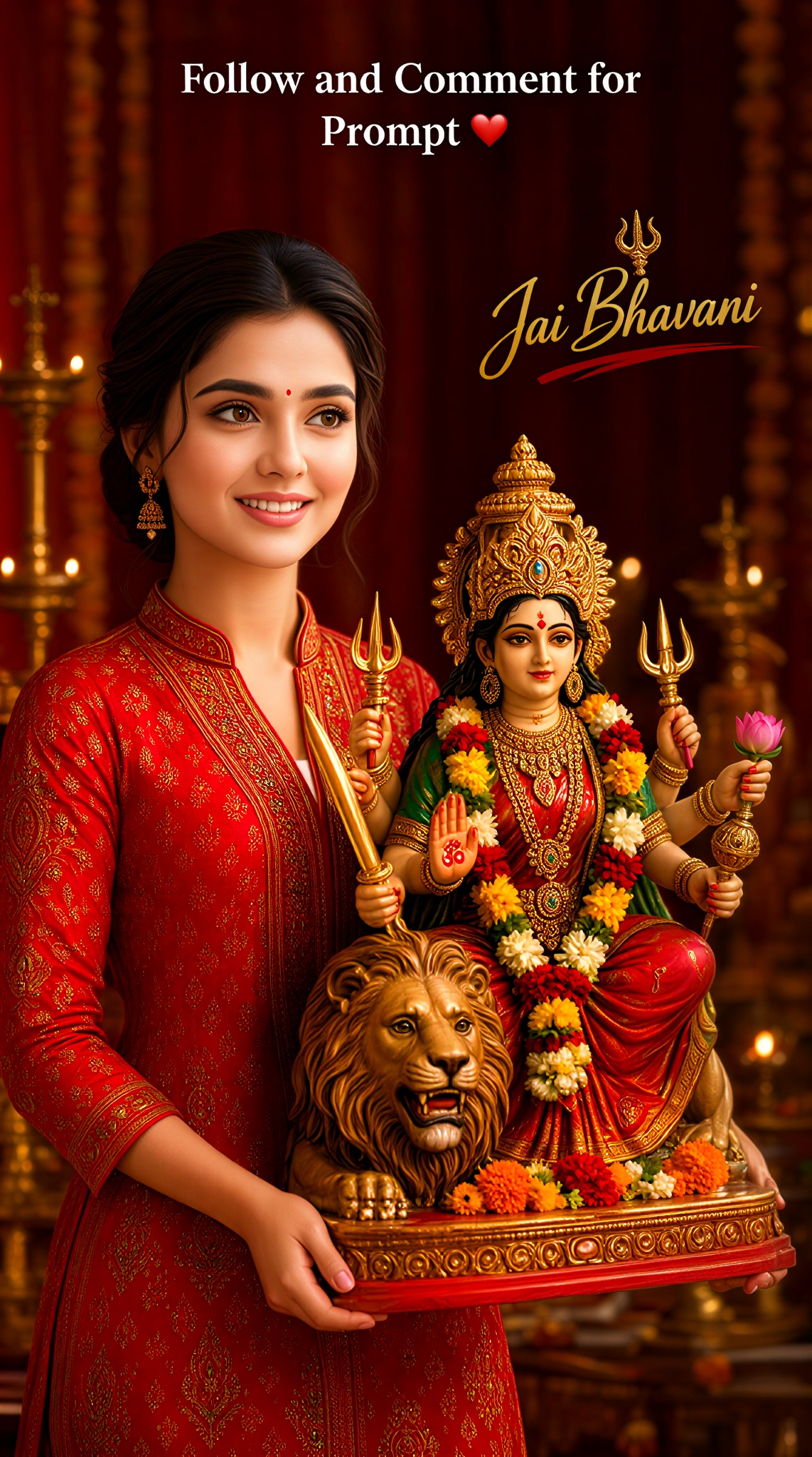 Dussehra woman Blessings image