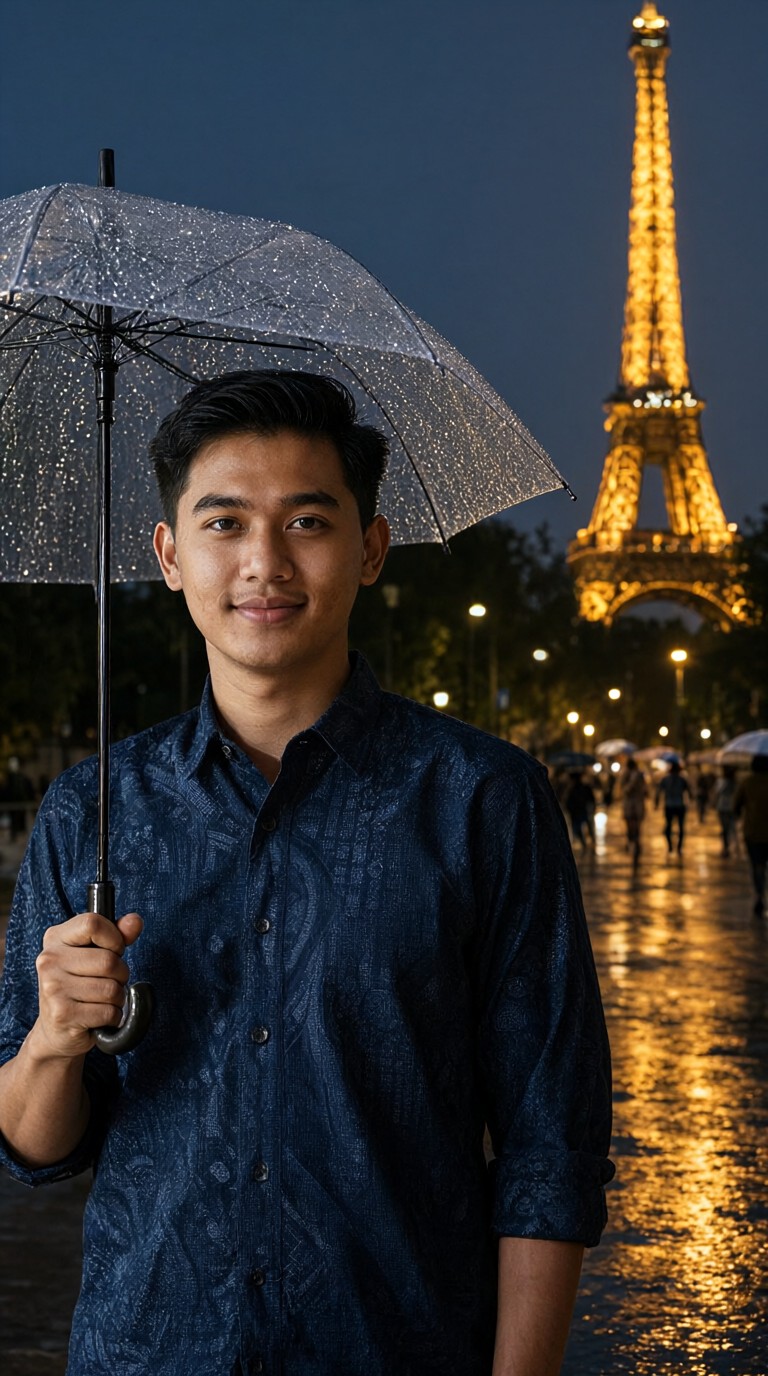 Eiffel Tower on a Rainy Day image