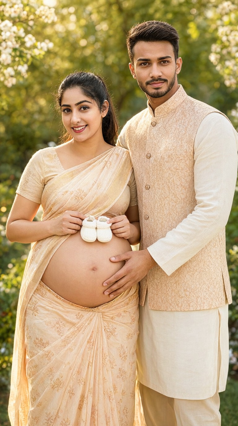 Pregnant Wife and Husband: Tiny Shoes and New Beginnings image