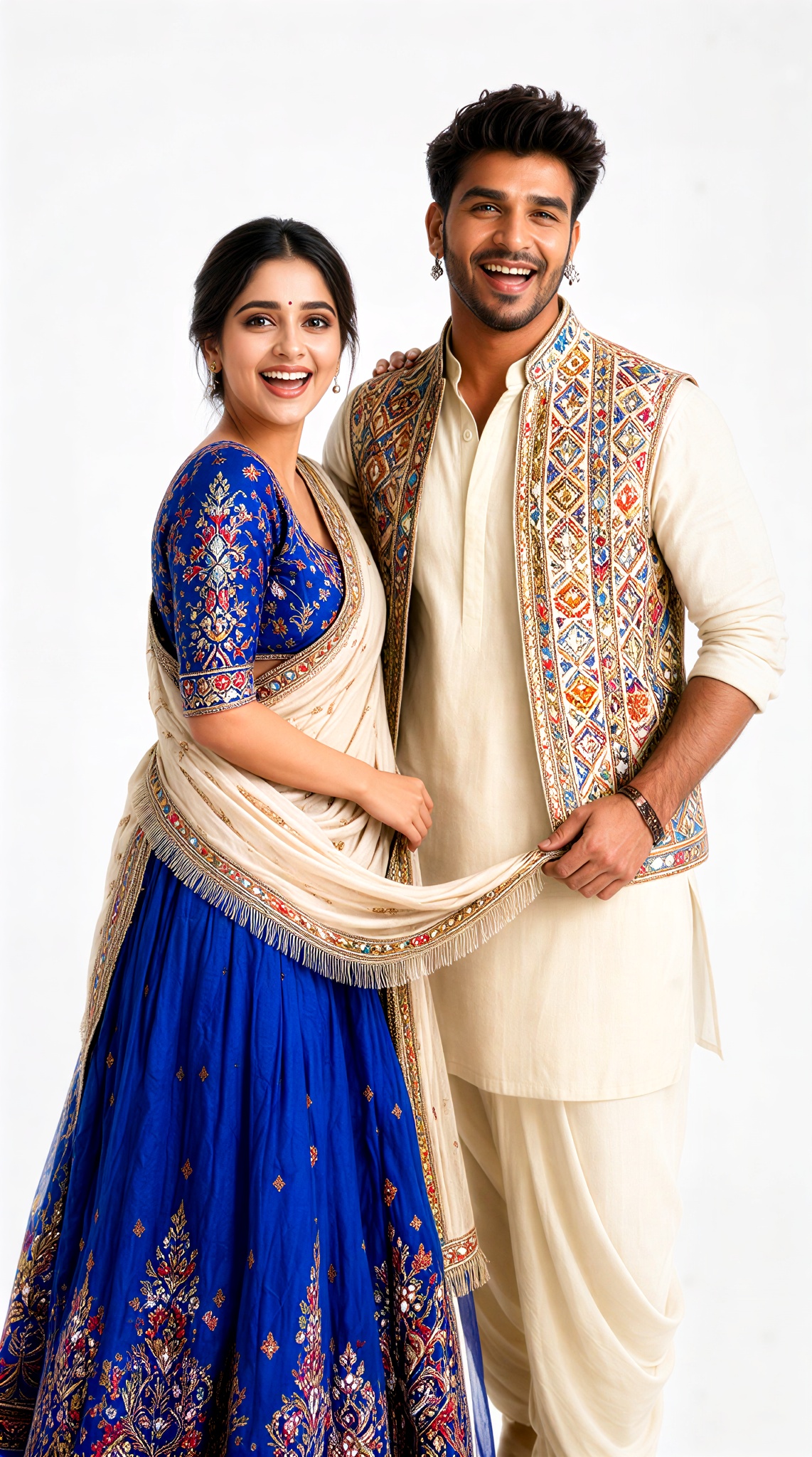  Navaratri Garba Couple Dupatta Hold image