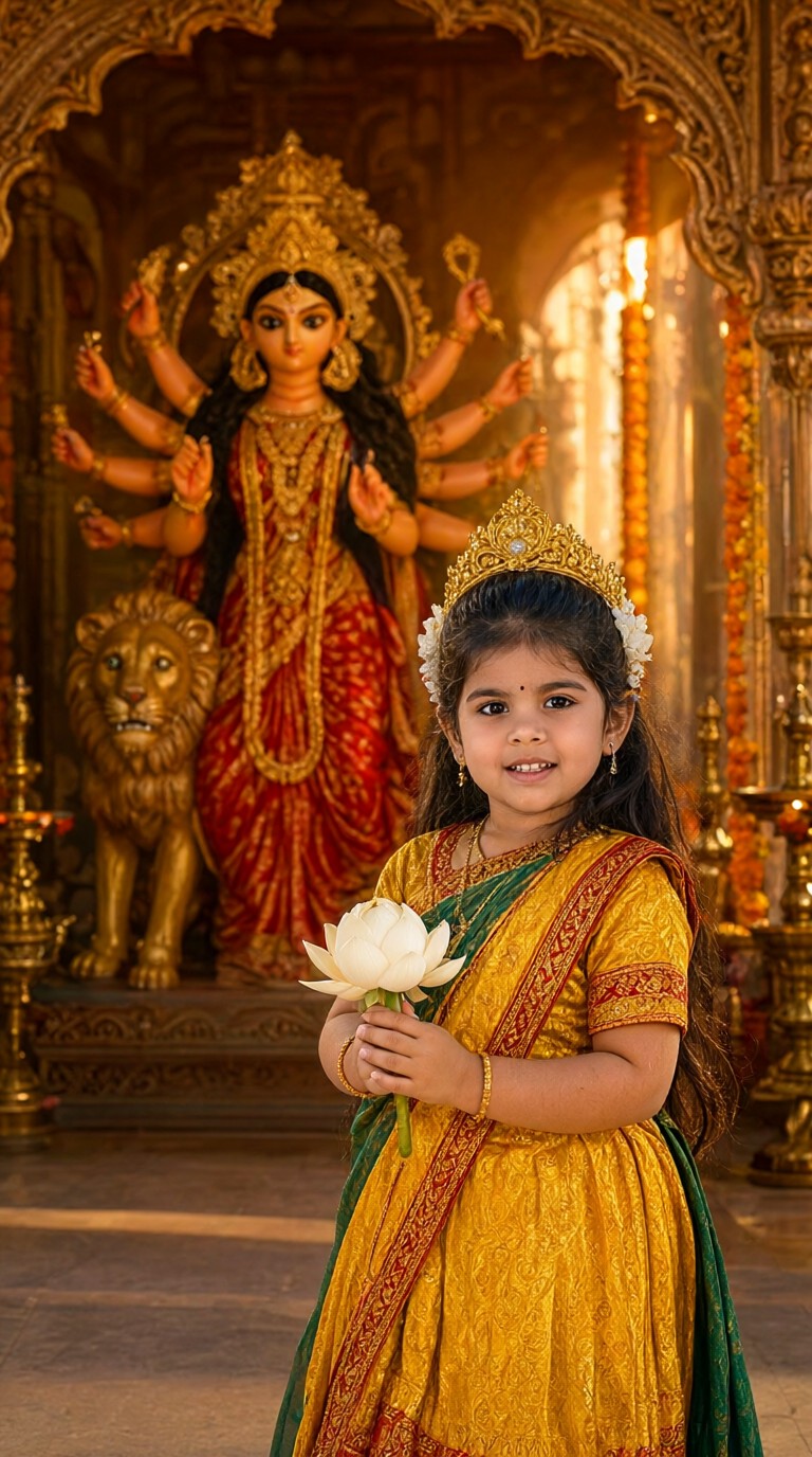  Navaratri Baby Golden Crown Lookback image