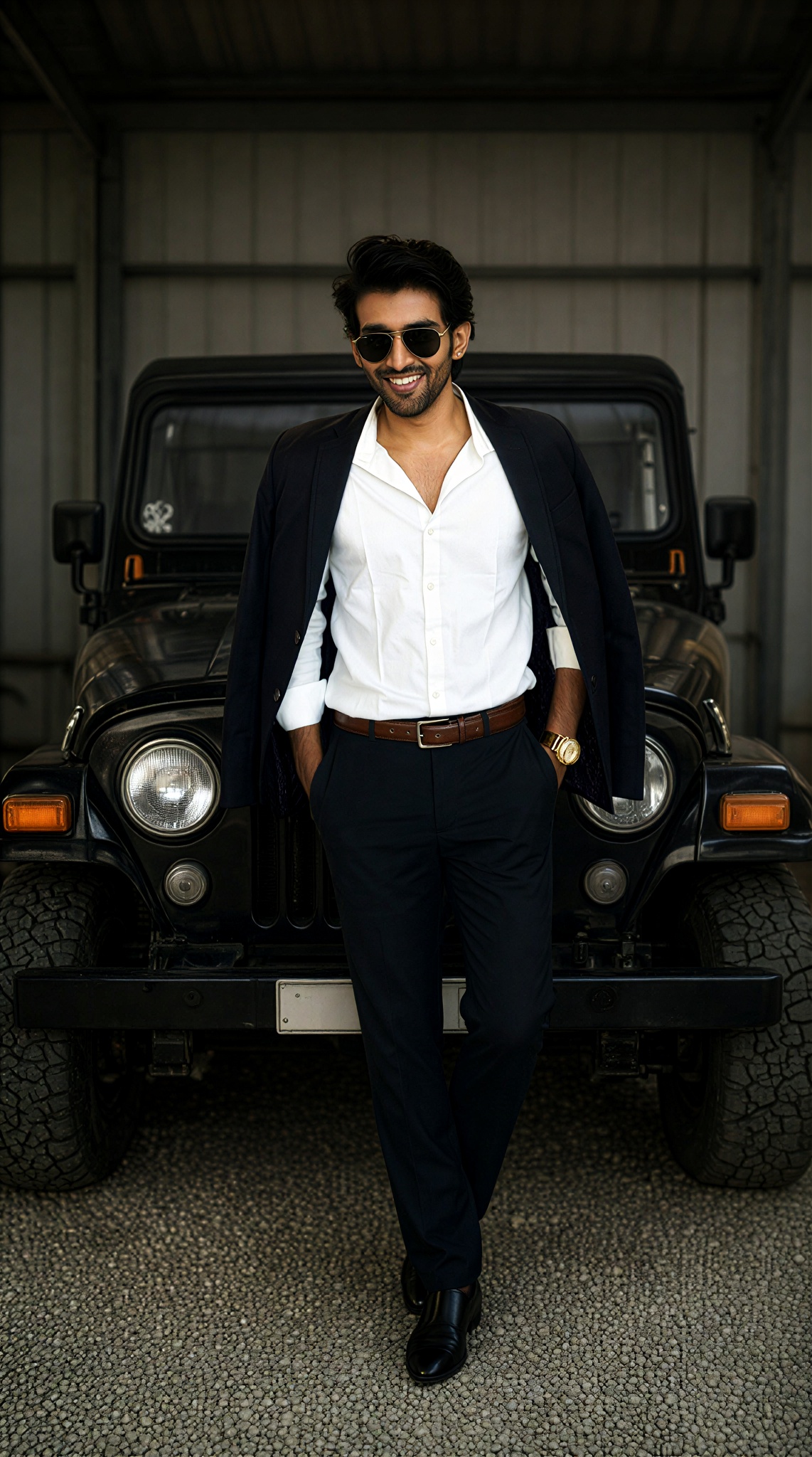 White Jeep Portrait image