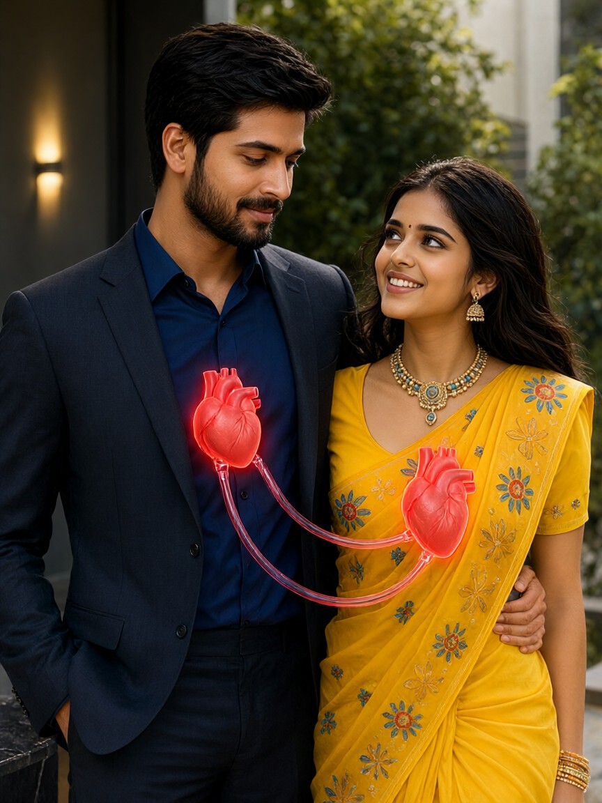 Connected Glowing Hearts image