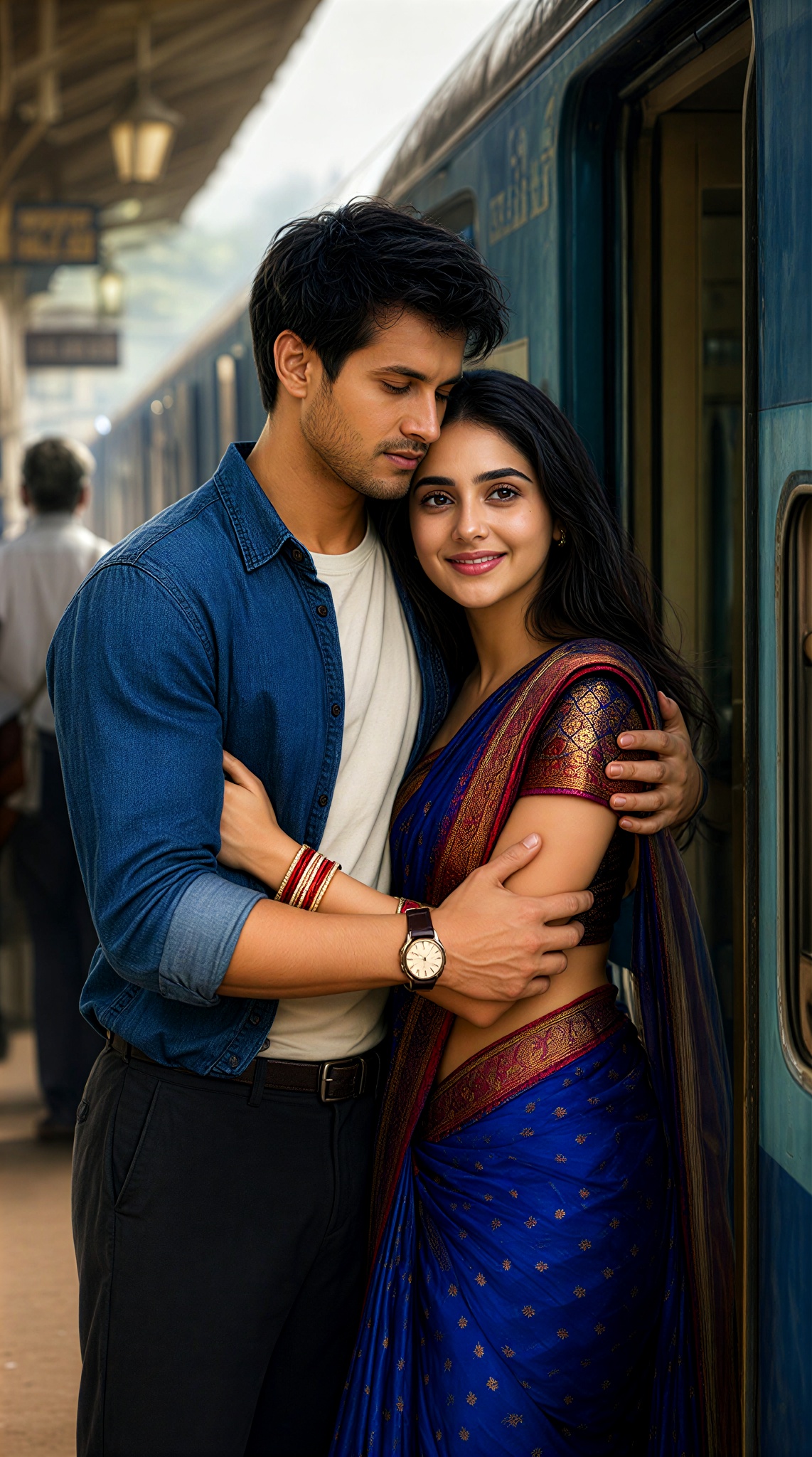 Forbidden Love Couple: Hold Me Before the Train Leaves image