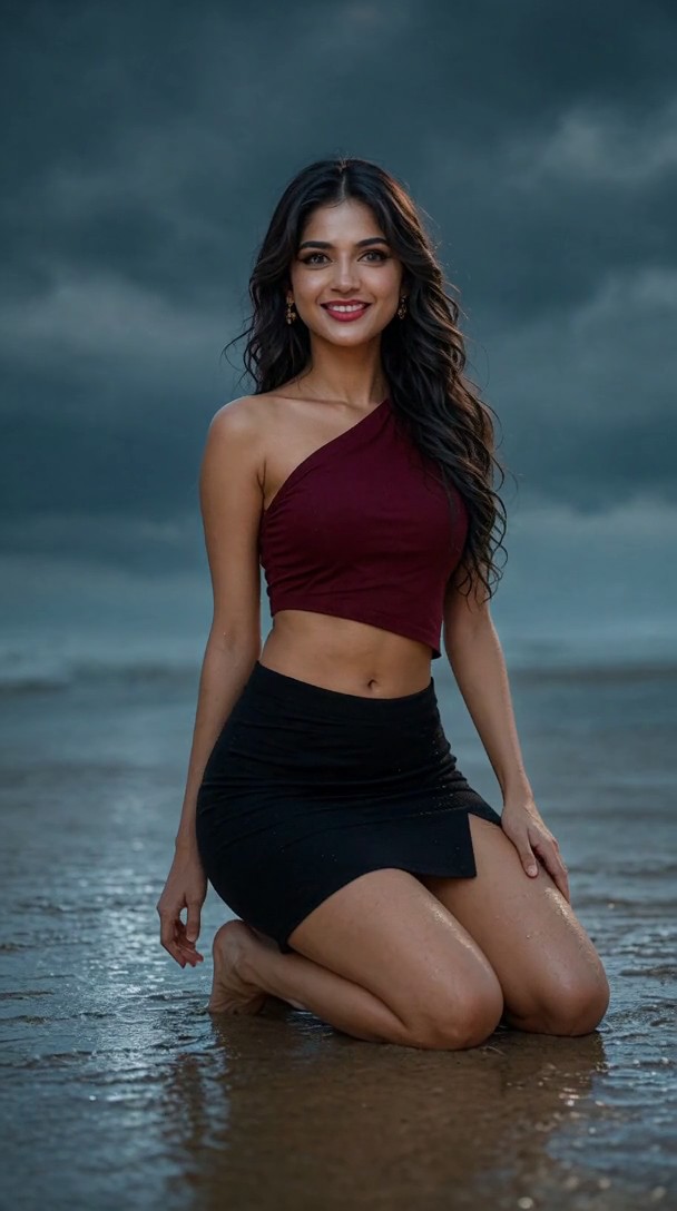 Female Portrait: Lightning Kneeling Turn image