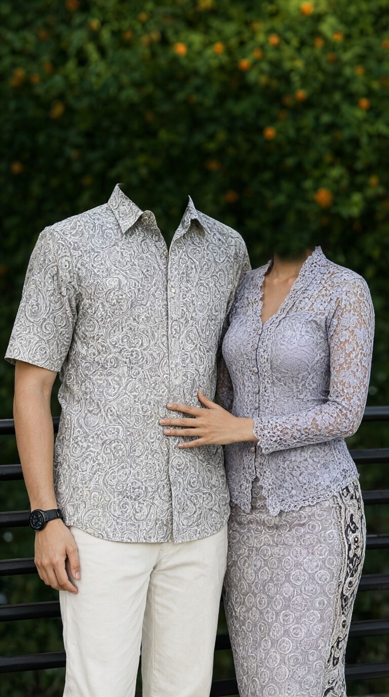 Headless effect in traditional clothing image