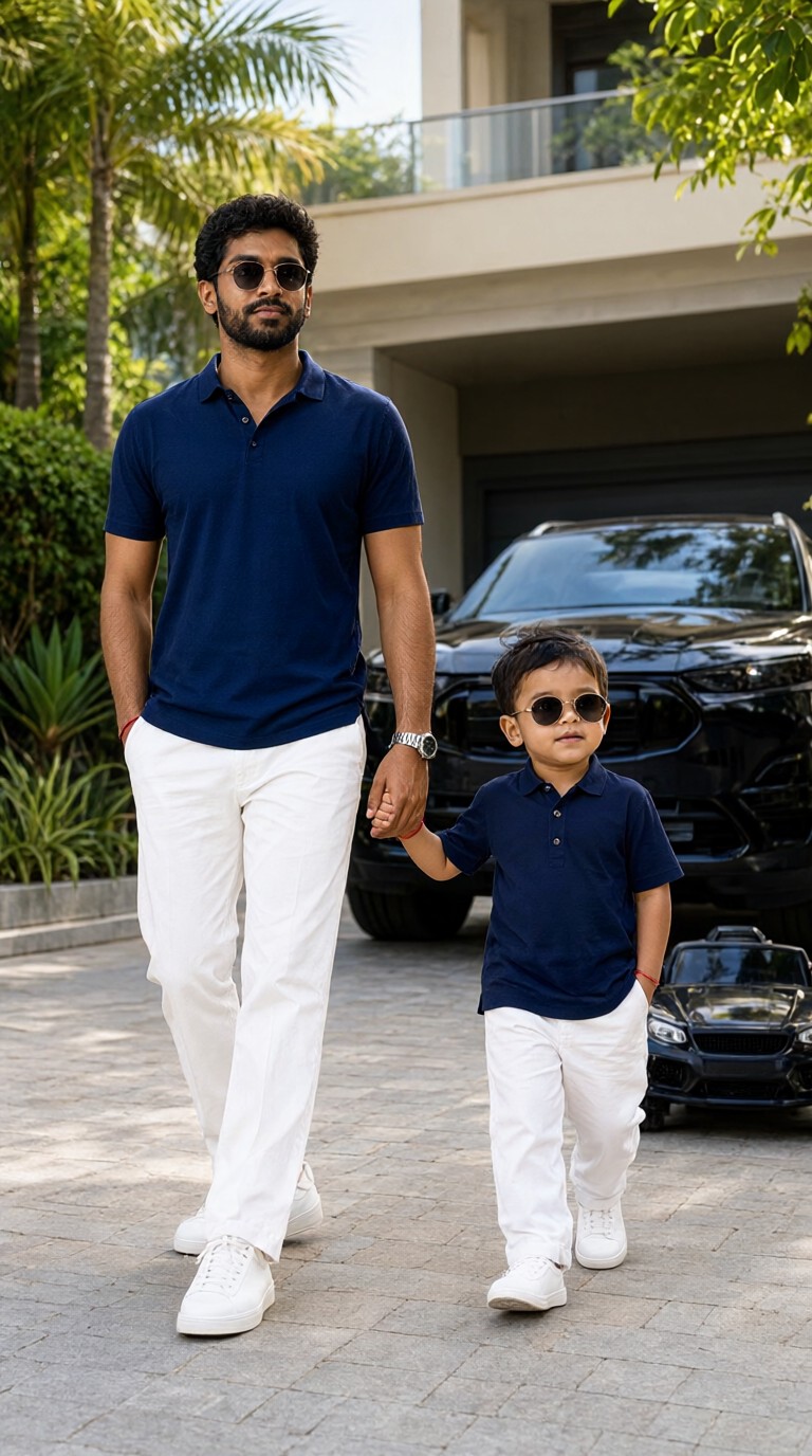 Adults, children, large vehicles, small vehicles image