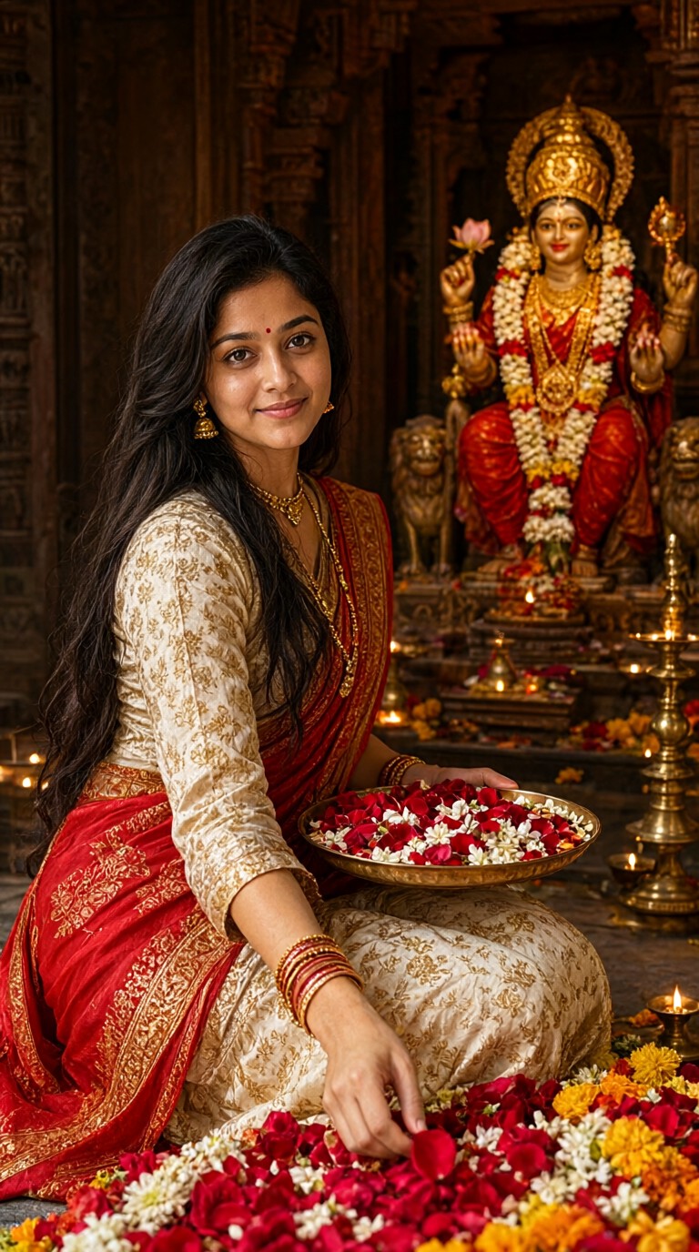The devout wishes between the lanterns image