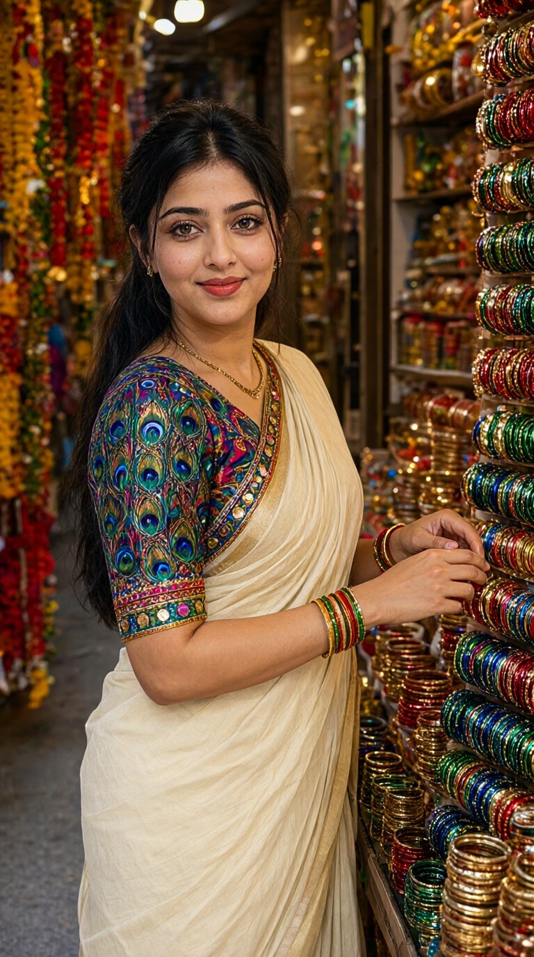 Traditional Indian Sari image