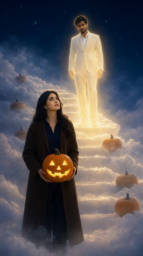Man and Woman Hugging On Halloween image