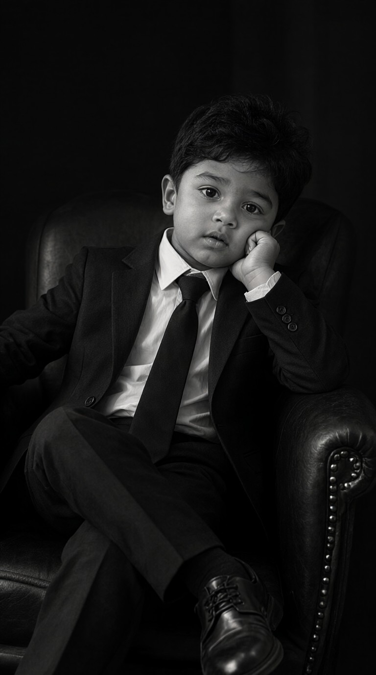 Solid-Color Black and White Suits image