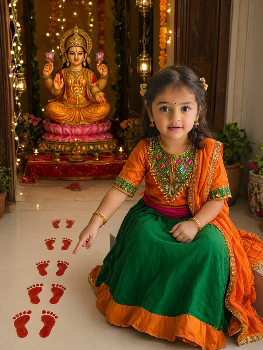 Diwali Lakshmi Footprints image