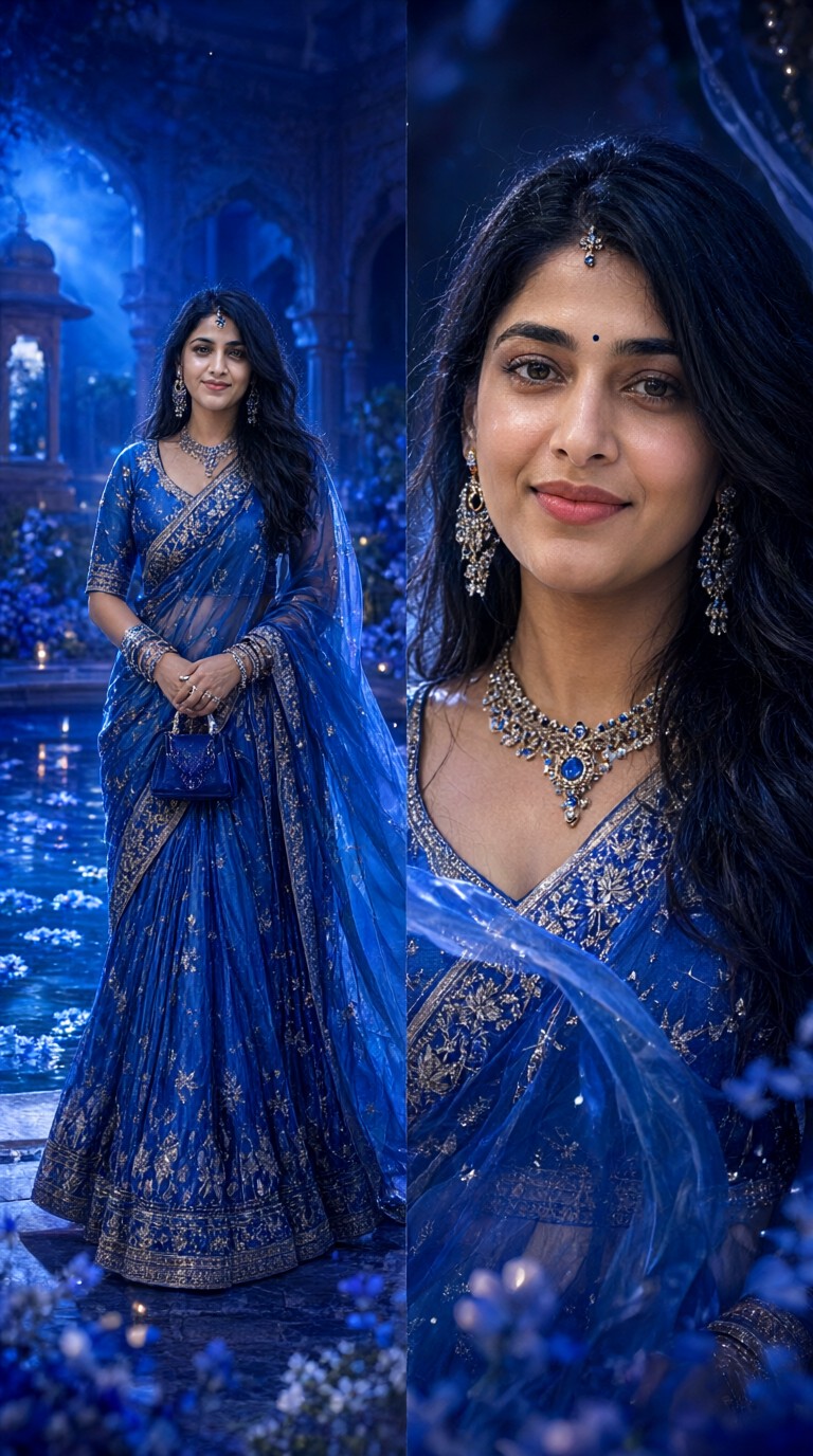 Imperial Floral Sari Costume Change image