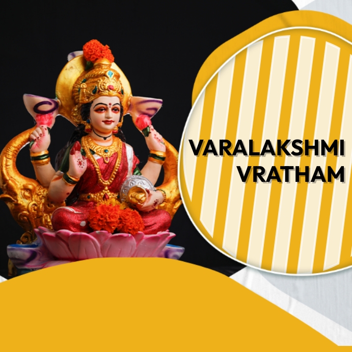AI generated Varalakshmi Vratham portrait woman in silk saree