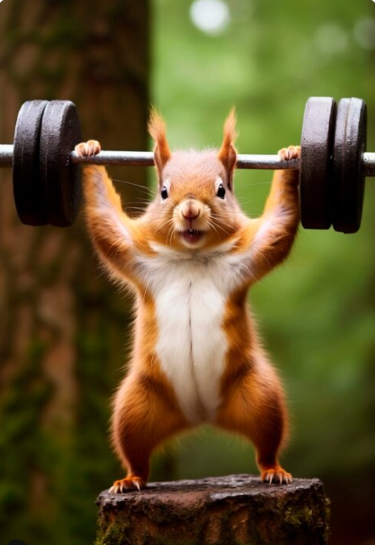 Funny AI generated animal weightlifting preview