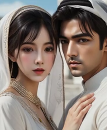 Heritage village couple photo