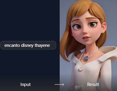 AI capturing Disney Pixar character style and colors