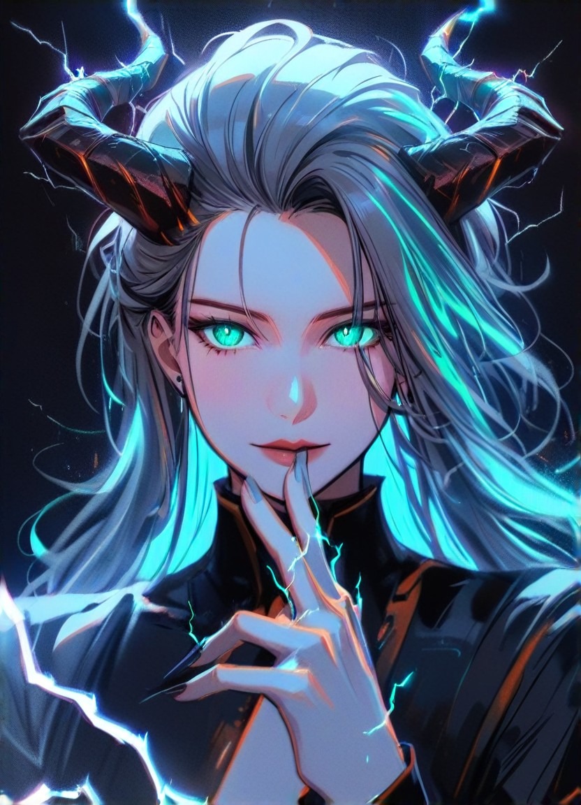 AI generated dark wizard in a library