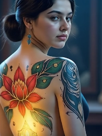 Realistic animal tattoo design on forearm