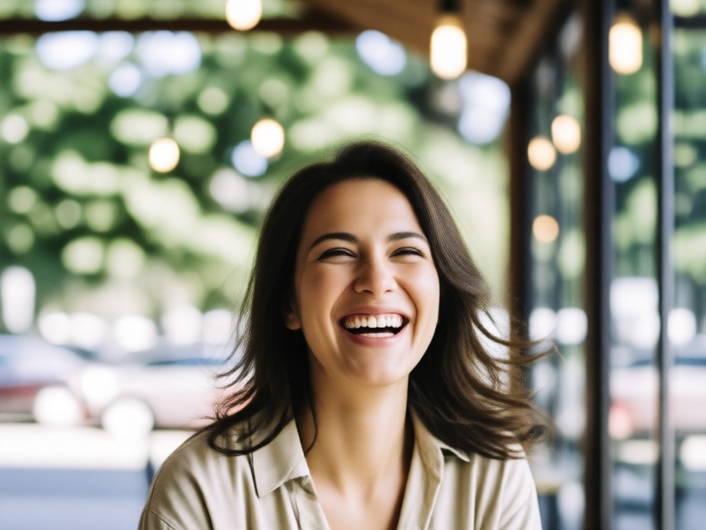 One click AI smile generation process