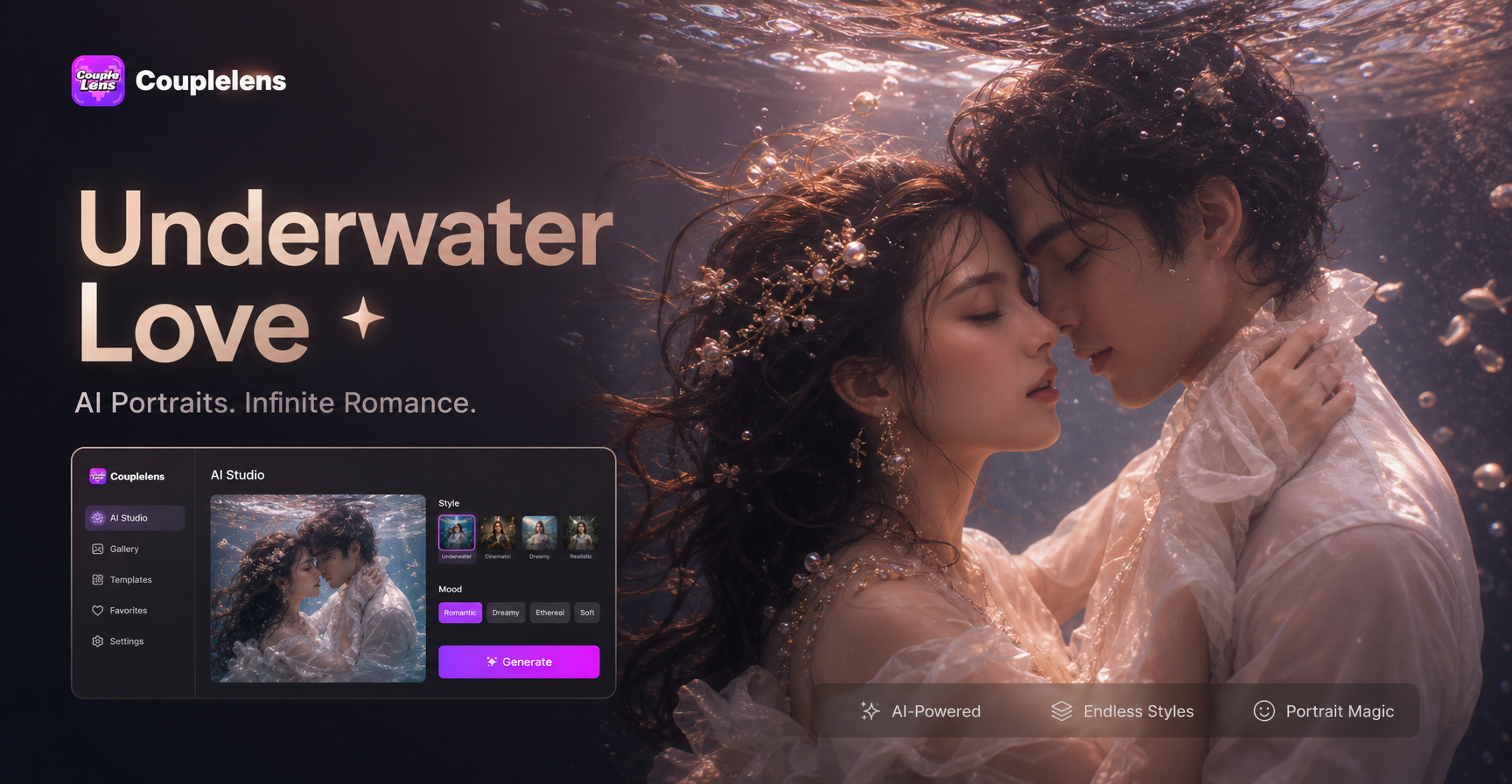 Underwater Couple Portrait