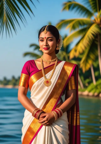 AI Casual Printed Cotton Saree