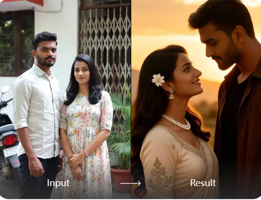 AI generated realistic partner for fake date video
