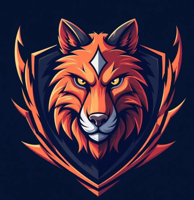 Lion head soccer badge
