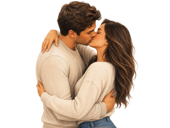 AI couple video generator transforming a photo into a romantic animated scene
