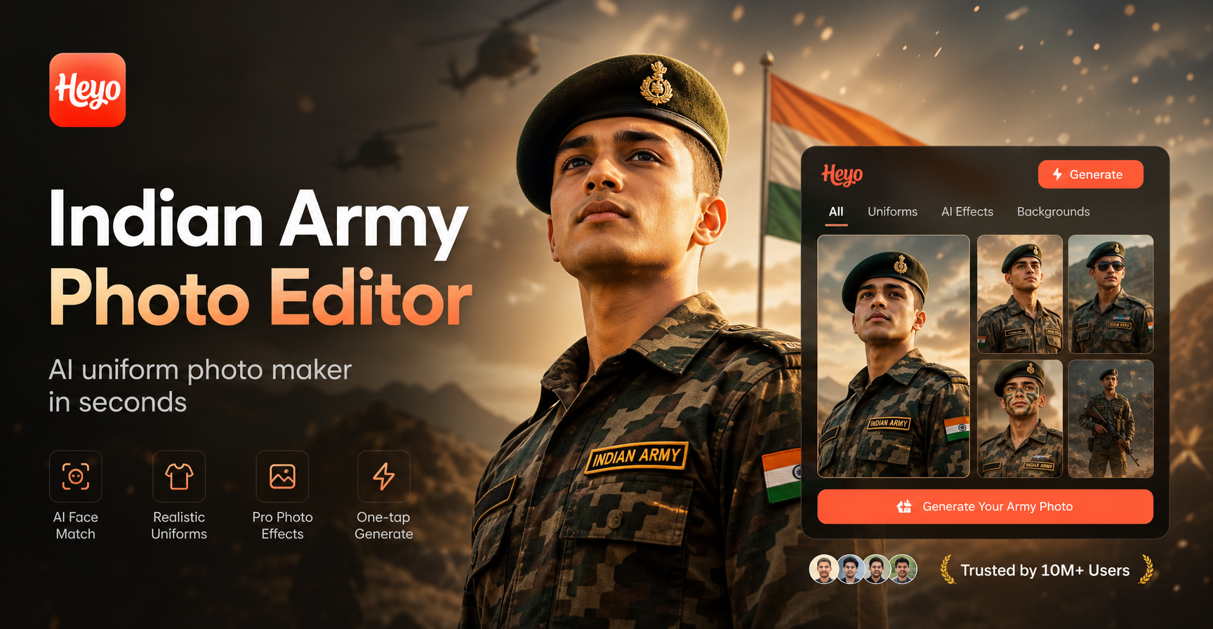 indian army uniform ai photo transformation