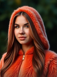 Close up portrait with detailed felt stitch effects