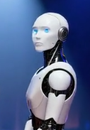 Glowing robotic eye lens effect
