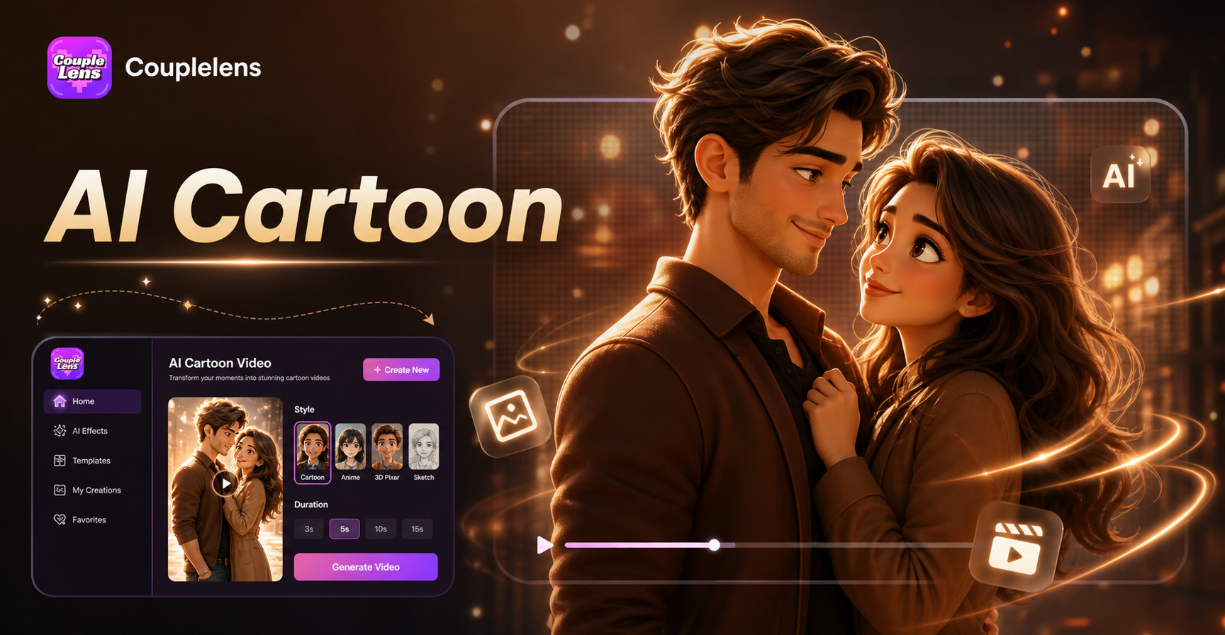 AI Cartoon Video Effect