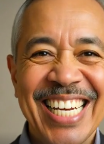 Before and after AI laughing effect comparison