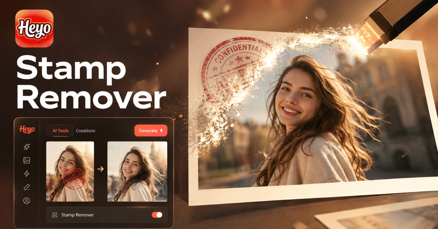 AI photo stamp remover before and after example